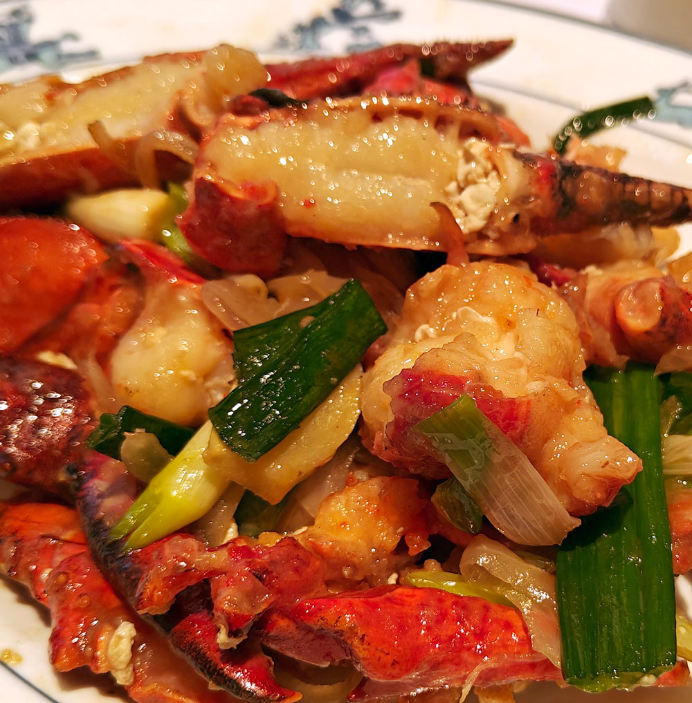 An image of Sautéed Lobster With Ginger and Scallions.